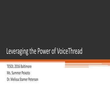 Leveraging the Power of VoiceThread