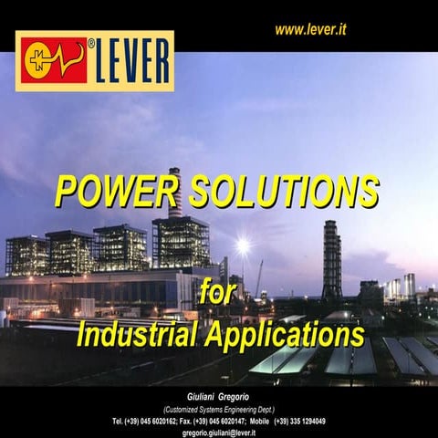 Lever Company Presentation January 2012 New