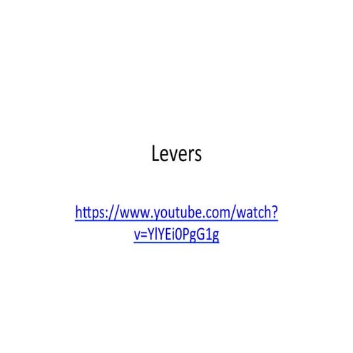 Levers notes
