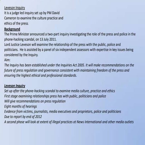 Leveson inquiry