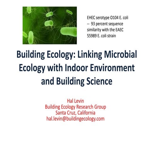 Levin   building ecology at Sloan Symposium, 2011