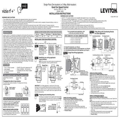 Leviton vrf01 1 lz product manual and setup guide
