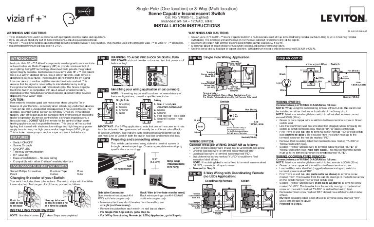 Leviton Vrs05 1 Lz Installation Manual And Setup Guide