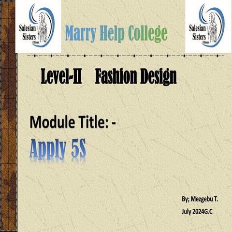 level two fashion design apply 5S lecture material.ppt