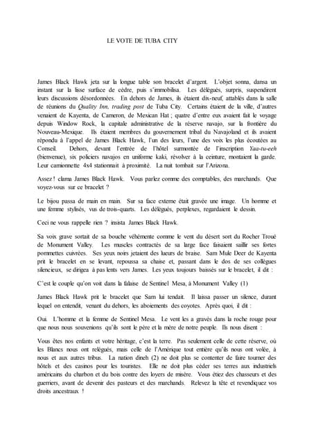 Le vote de tuba city, nouvelle.