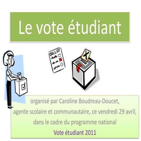 Le vote étudiant