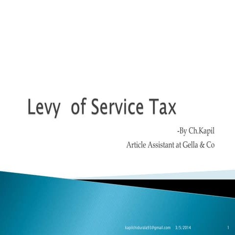 Levy  of service tax