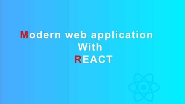 Modern web app with REACT