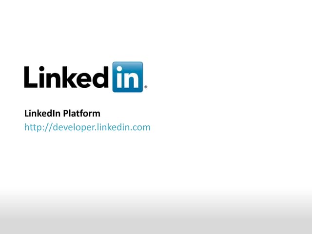 LinkedIn Platform at LeWeb 2010