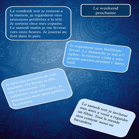 Le weekend prochaine