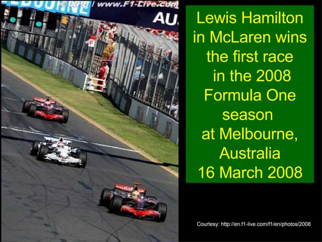  Lewis Hamilton Wins the 2008 Openi...
