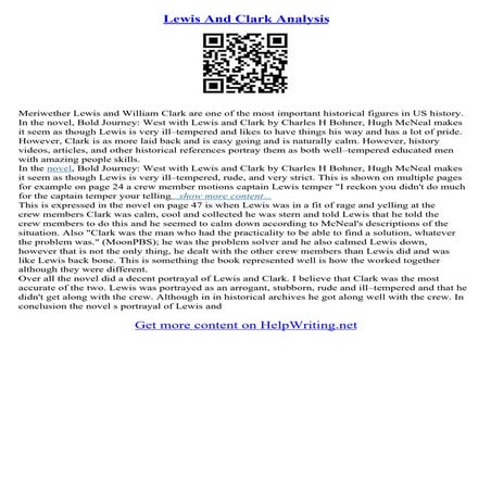 Lewis And Clark Essay