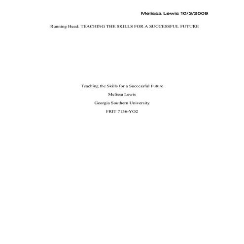 Lewis M 21st Century Literacy Paper