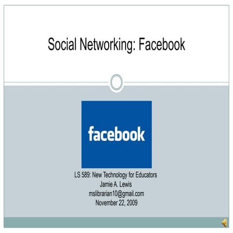 Lewis Wimba Presentation Social Networking Facebook