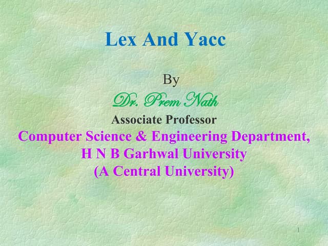Lex and Yacc.pdf