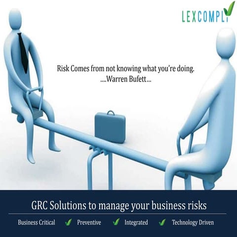 Enterprise Governance Risk and Compliance (GRC) Management Solution in India
