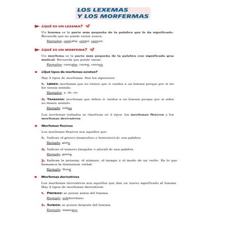 Lexemas y morfemas