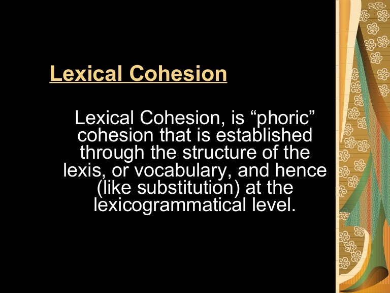 Lexical Cohesion