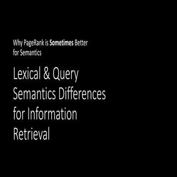 Lexical Semantics, Semantic Similarity and Relevance for SEO