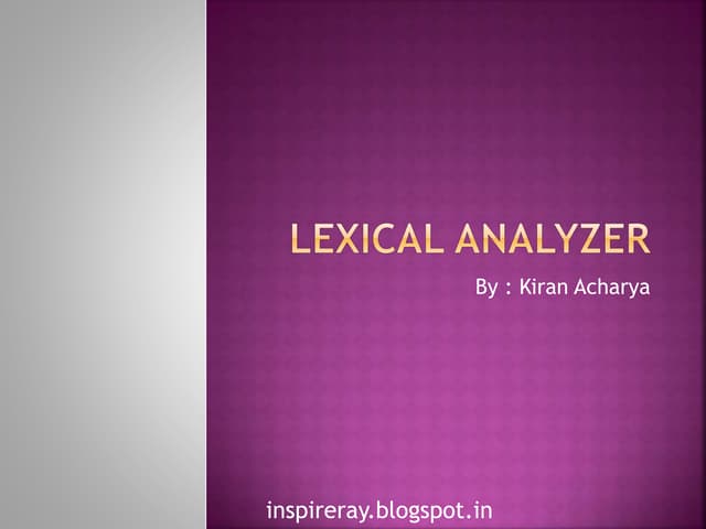 Lexical analyzer