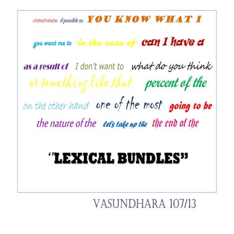 Lexical bundles