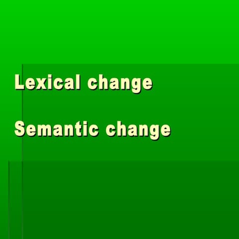 Lexical change