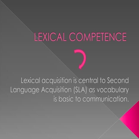 Lexical competence