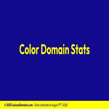 Color .com Domain Usage Report with Statistics & Data of 47 Domain ...