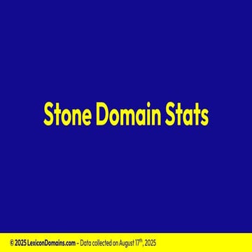 Stone .com Domain Usage Report with Statistics & Data of 28 Domain ...