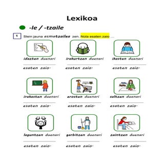 Lexikoa   le, -tzaile