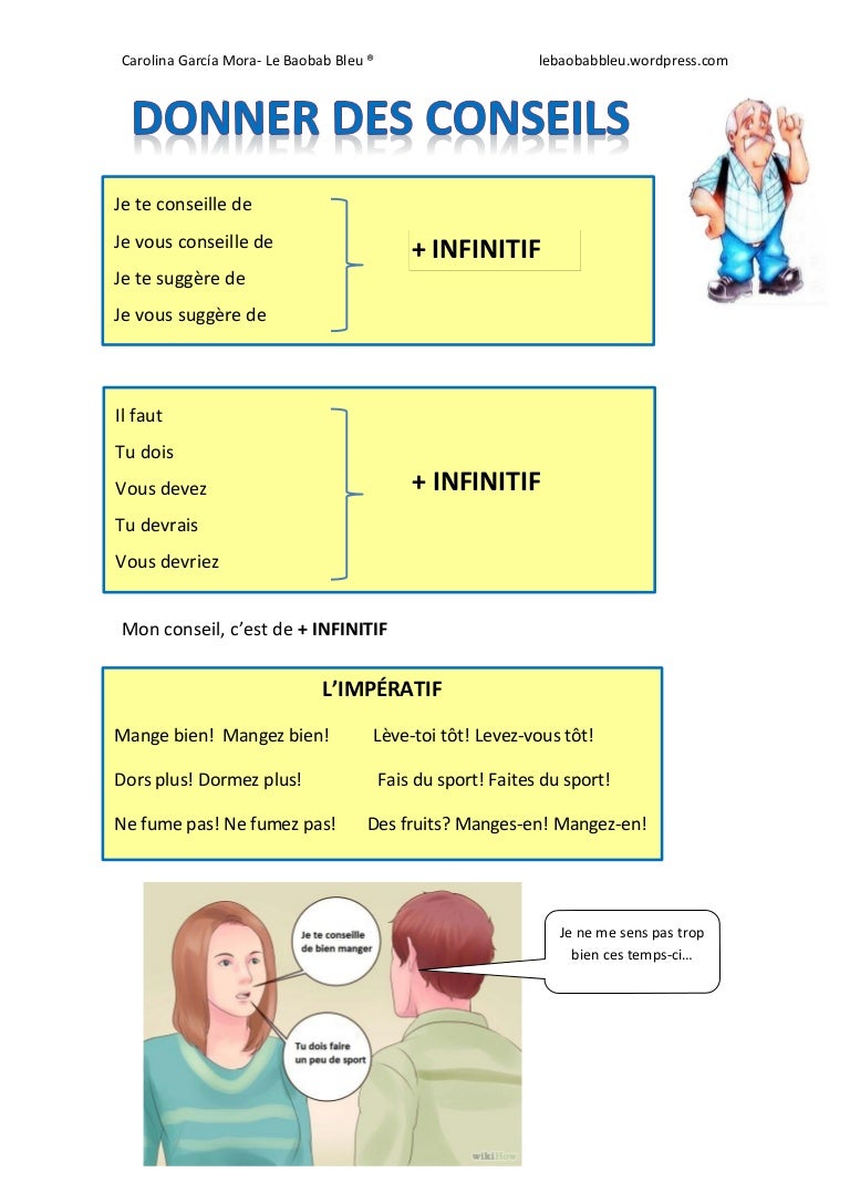 Lexique donner des conseils (A2)