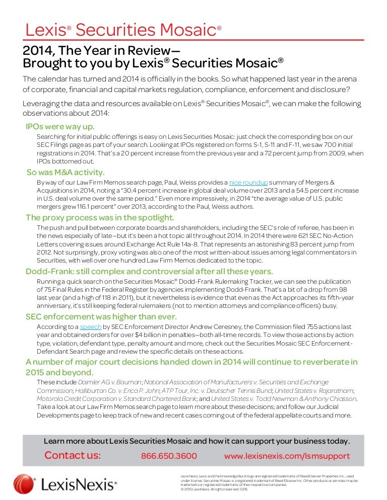 securities mosaic securities mosaic