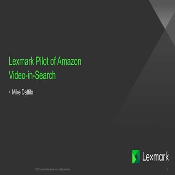 Leveraging Performance Video on Amazon