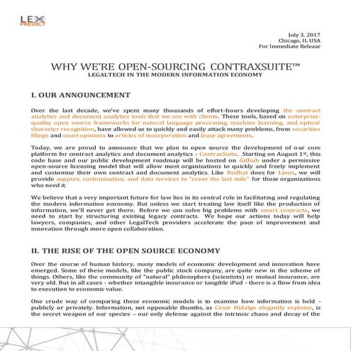 Why We Are Open Sourcing ContraxSuite and Some Thoughts About Legal Tech and ...