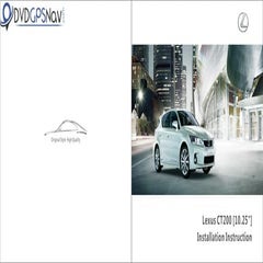 Lexus CT200h 10.25" Android Screen Upgrade  installation Instructions