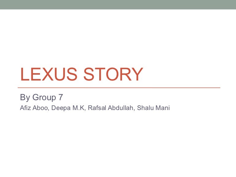Lexus story