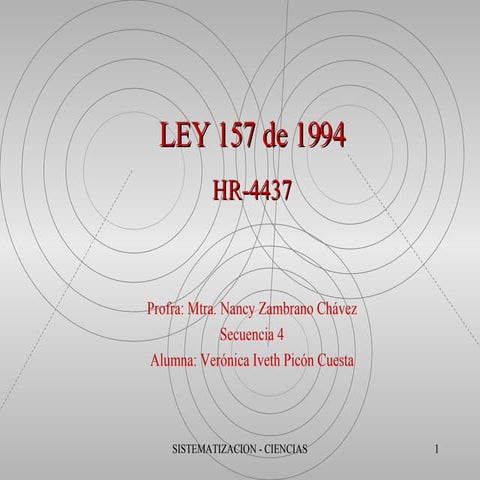 Ley 157 De 1994