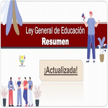 RESUMEN DE LEY GENERAL DE EDUCACIÓN PRESENTACIÓN | PDF