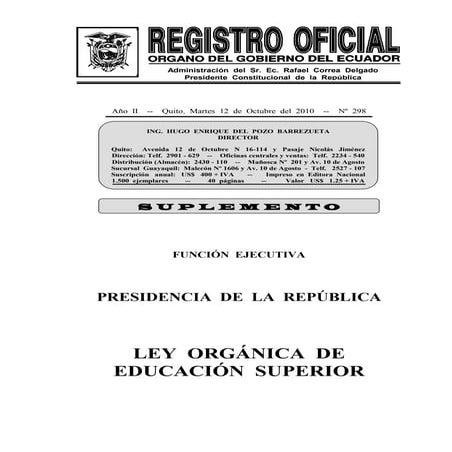 Ley organica de educacion intercultural loei | PDF