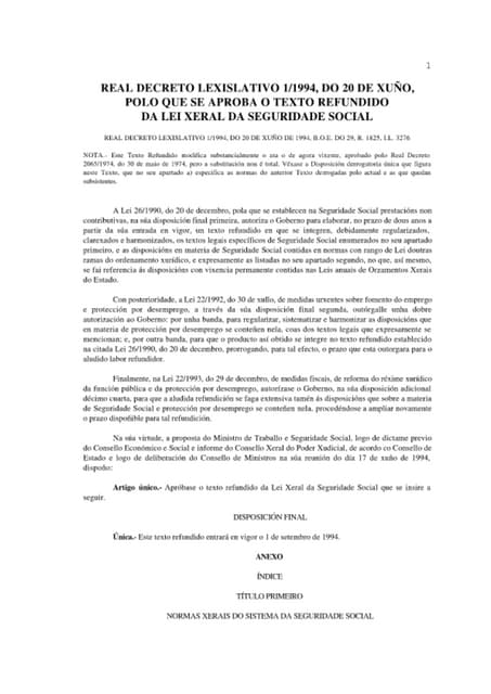 Ley seguridad social