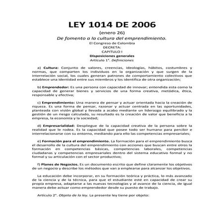 Ley 1014 de_2006