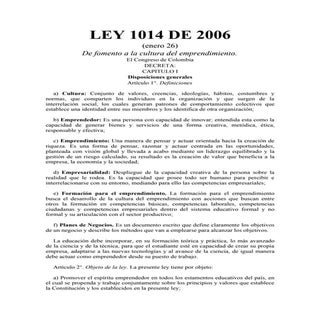 Ley 1014 de_2006