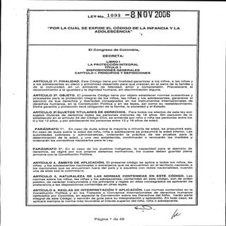 Ley 1098 de 2006   codigo de infanc...