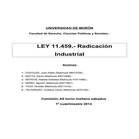 Ley 11459 cuadro | DOC