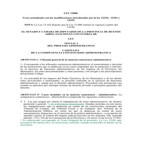 Ley 12008 | DOC