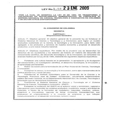 Ley 1286 2009