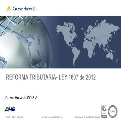 Evento DHS Reforma Ley 1607 de 2012 20 de Marzo Microsoft