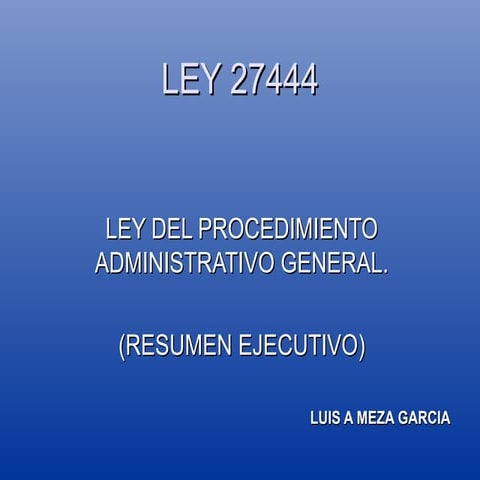 Ley 27444 | PPT