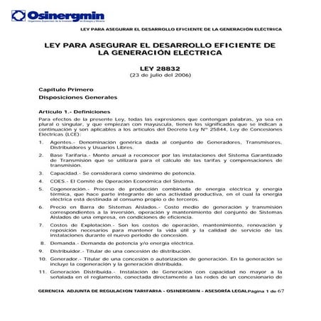 Ley 28832