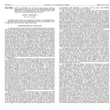 Ley 41-2002 de Autonomía del Paciente, Información y Documentación Clínica